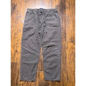 Abercrombie & Fitch Womens Stretch Twill Gray Drawstring Pants Large